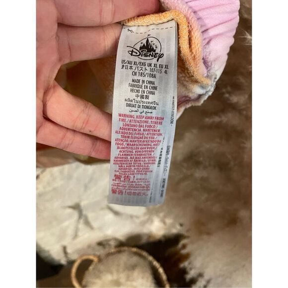 Disney Womens Multicolor Tie Dye Minnie Mouse Embroidered Cropped Sweatshirt XL - Picture 6 of 6